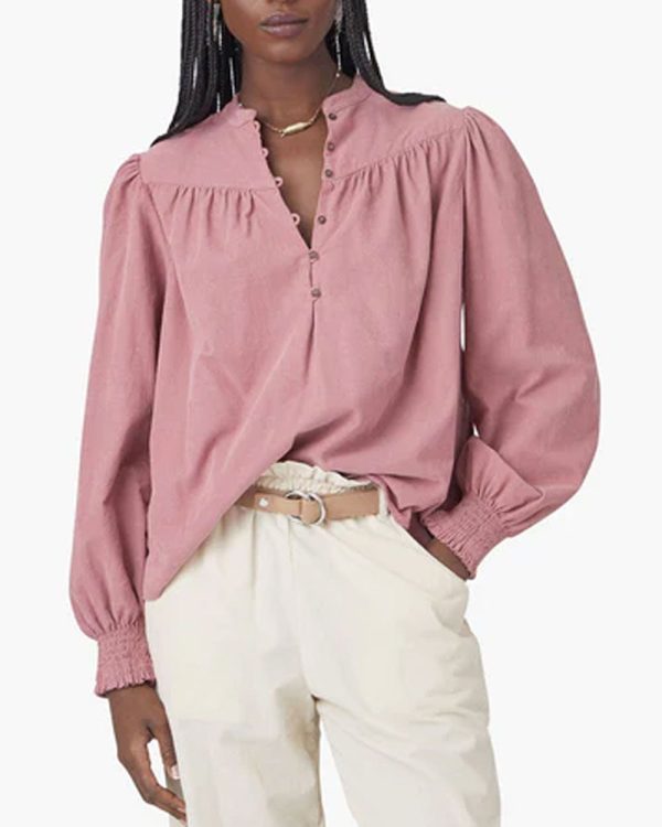 Rose Corduroy Emilia Shirt For Cheap