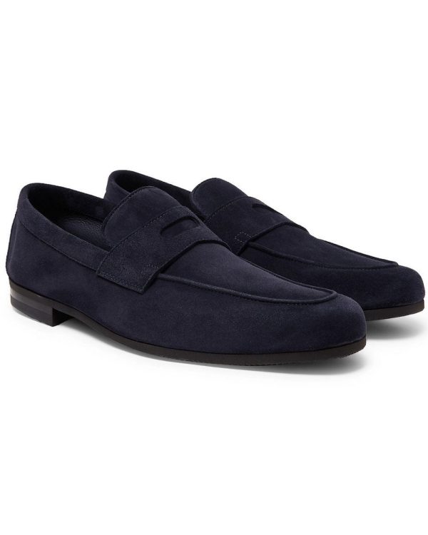 Thorne Suede Loafer in Navy Online now