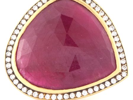 Ruby and Diamond Faceted Ring Supply