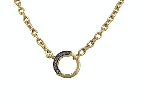 18k Yellow Gold Mood Pendant Holder Necklace Sale