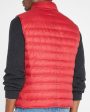 Red Quilted Nylon Snap Vest Cheap