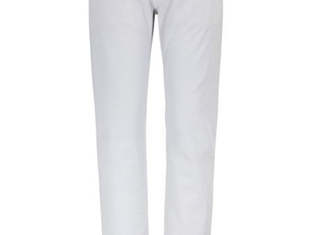 White Lux Stretch Straight Leg Denim Pant Fashion