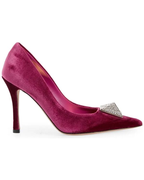 Single Stud Pump in Rose Violet on Sale