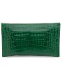 Sofia Caiman Clutch in Emerald Fashion