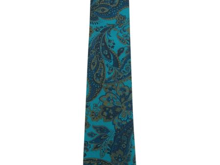 Teal and Blue Large Paisley Tie Online Sale