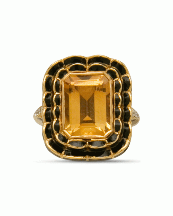 22k Yellow Topaz Diamond Ophelia Ring Discount