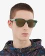 Square Acetate Sunglasses in Green Fashion