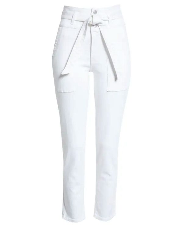 White Logan Straight Leg with Tie Online