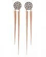 18k Rose Gold Diamond Stick Earrings Sale