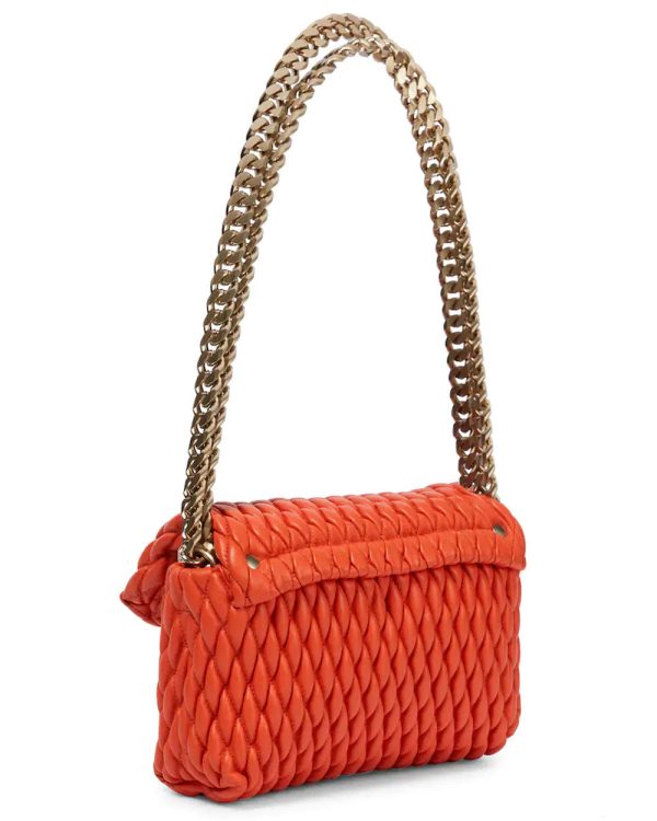 Small Harris Shoulder Bag in Coral Discount