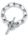 18k White Gold Saxon Diamond Jumbo Chain Link Bracelet Discount