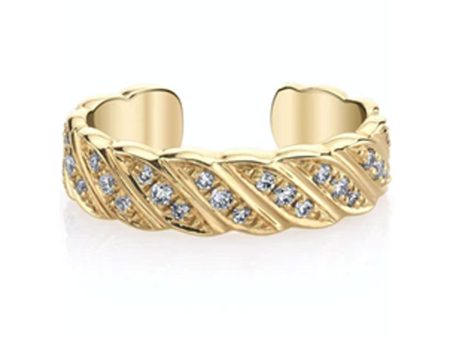 18k Yellow Gold Diamond Ear Cuff Cheap