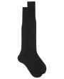 Silk Over the Calf Socks in Black For Discount