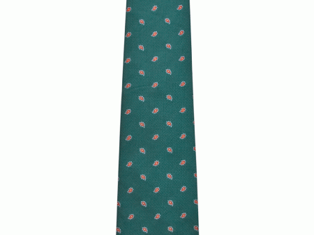 Teal and Orange Small Paisley Tie Online Sale