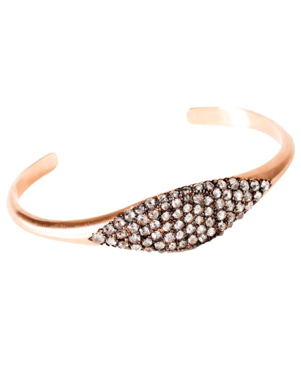 Rose Gold Diamond Cuff Bracelet Supply