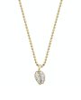 18k Yellow Gold Small Palm Leaf Diamond Necklace on Sale