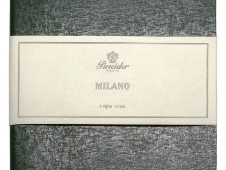 Small Milano Leather Notebook in Green For Discount