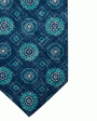 Aqua and Navy Melange Medallion Tie Discount