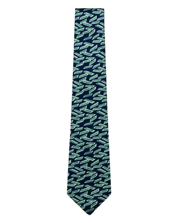 Teal and Navy Slices Tie Online Sale