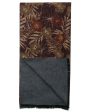 Tonal Palm Print Silk Scarf in Rust Online Sale