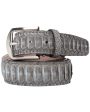 Sueded Python Belt in Grey Sale