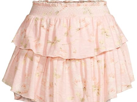 Ballet Pink Ruffle Mini Skirt Discount