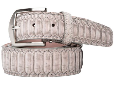 Sueded Python Belt in Tan Online Hot Sale