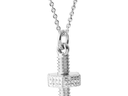 Sterling Silver Nut and Bolt Stronger Together Necklace Online Hot Sale