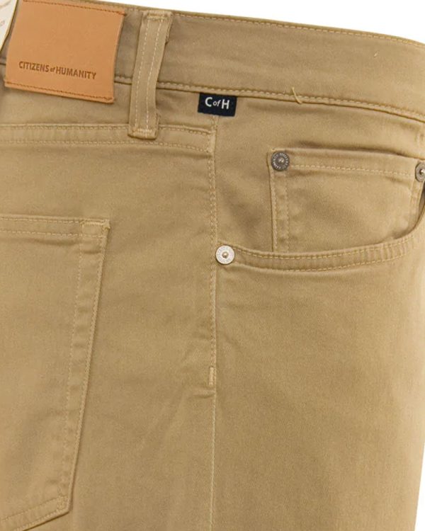 The London Twill Pant in Khaki Supply