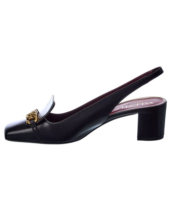 Slingback VLOGO Pump in Black For Sale