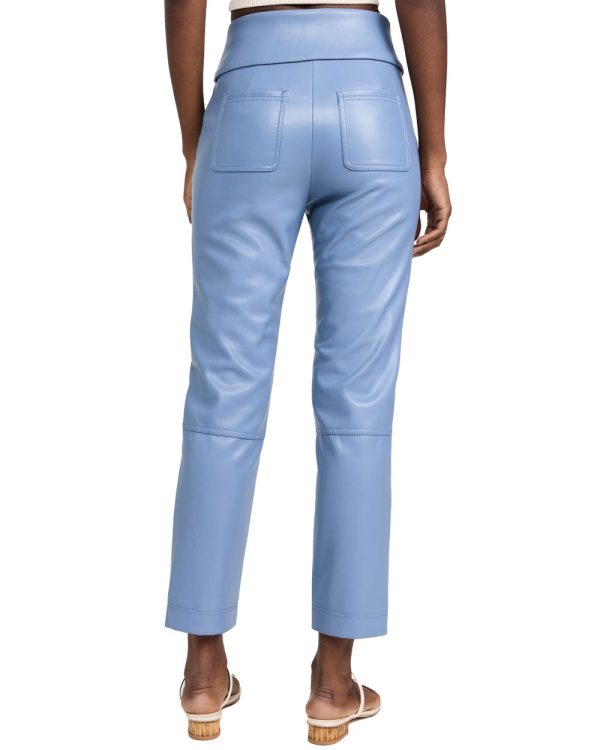 Thistle Tessa Vegan Leather Tie Waist Pant Hot on Sale