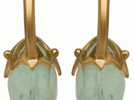 22k Yellow Gold Hex Earrings For Sale