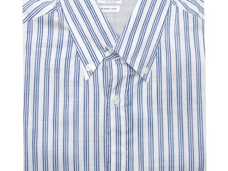 Bianco and Blue Stripe Sport Shirt Online