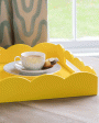 Yellow 26 X 17” Scalloped Edge Tray For Cheap