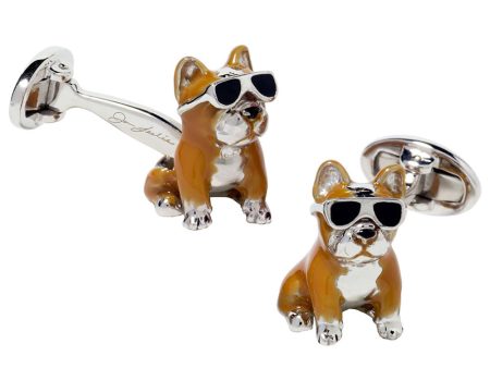 Sterling Silver French Bulldog Cufflinks Discount