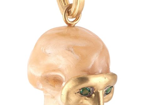 18k Yellow Gold Skull Pendant Online Hot Sale