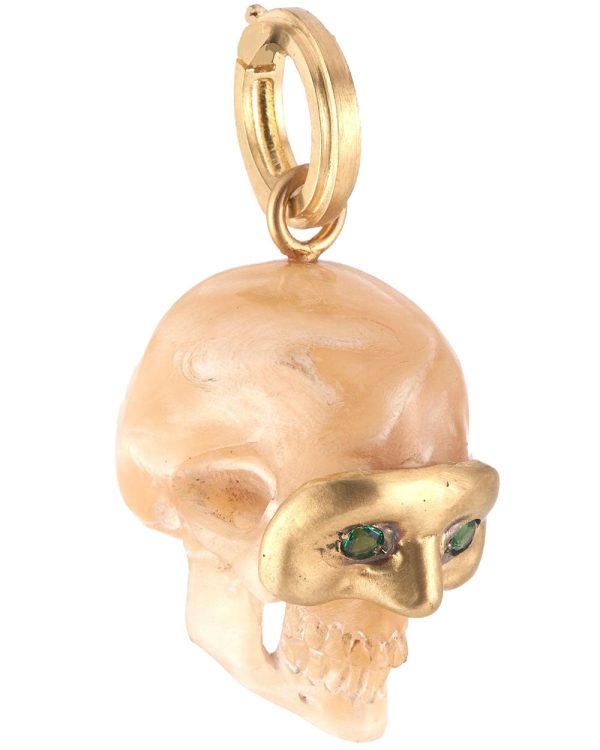 18k Yellow Gold Skull Pendant Online Hot Sale