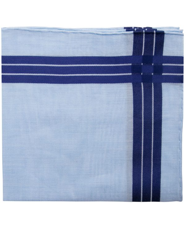 Sky and Navy Pocket Square Online Sale