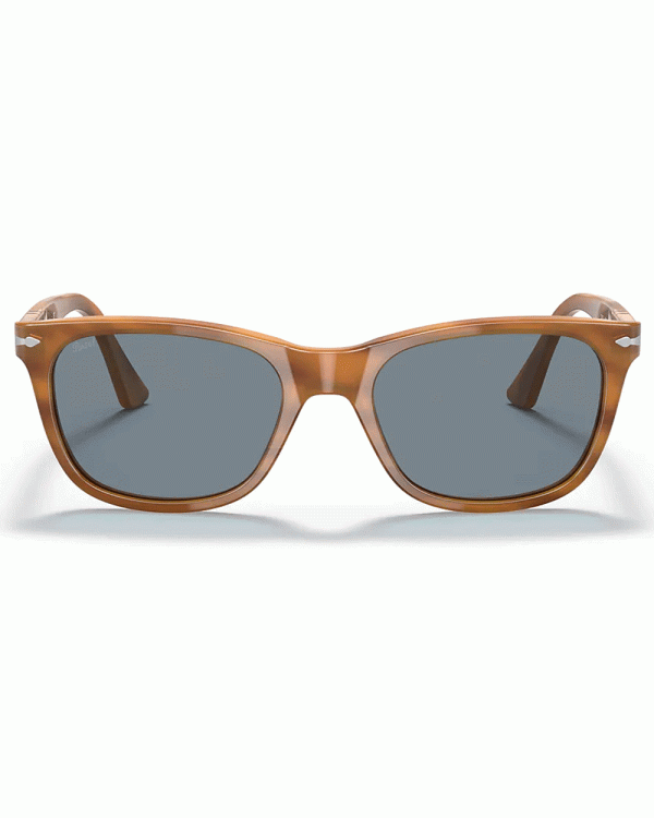 Striped Brown With Light Blue Lens Sunglasses Hot on Sale