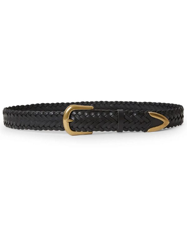 Tiana Woven Belt in Black For Discount