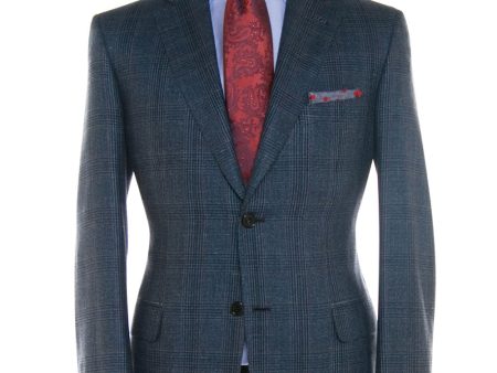 Teal and Rust Check Sportcoat For Sale