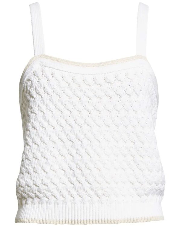 White Stone Crochet Imelda Tank Online Sale