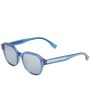 Round Acetate Sunglasses in Blue Sale