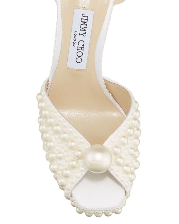 Sacaria 120 Pearl Platform Sandal in White Discount