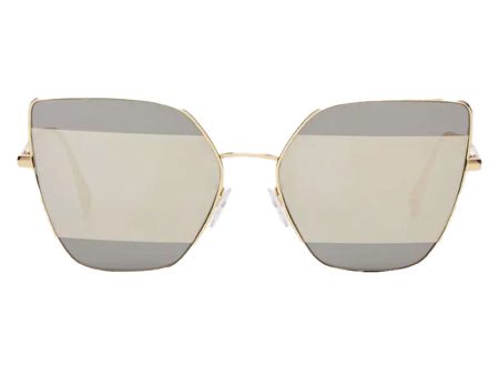 Stripes Sunglasses in Gold and Black on Sale