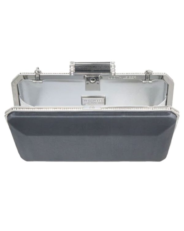 Soho Satin Clutch in Grey Discount