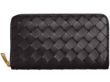 Zip Around Wallet in Nero on Sale