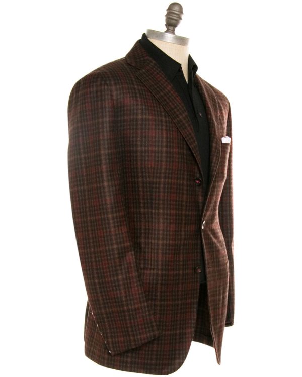 Rust and Chocolate Plaid Sportcoat For Discount