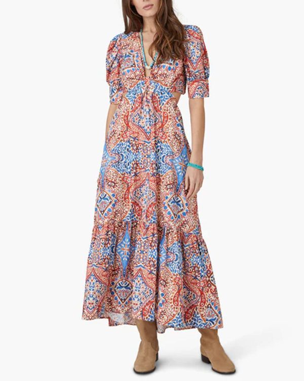 Terra Mosaic Alexi Cutout Midi Dress For Cheap