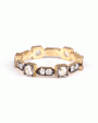 18k Yellow Gold Diamond Eiffel Stack Ring Sale